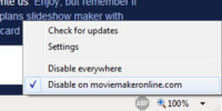 Isključite Adblock Plus za moviemakeronline.com u Internet Exploreru
